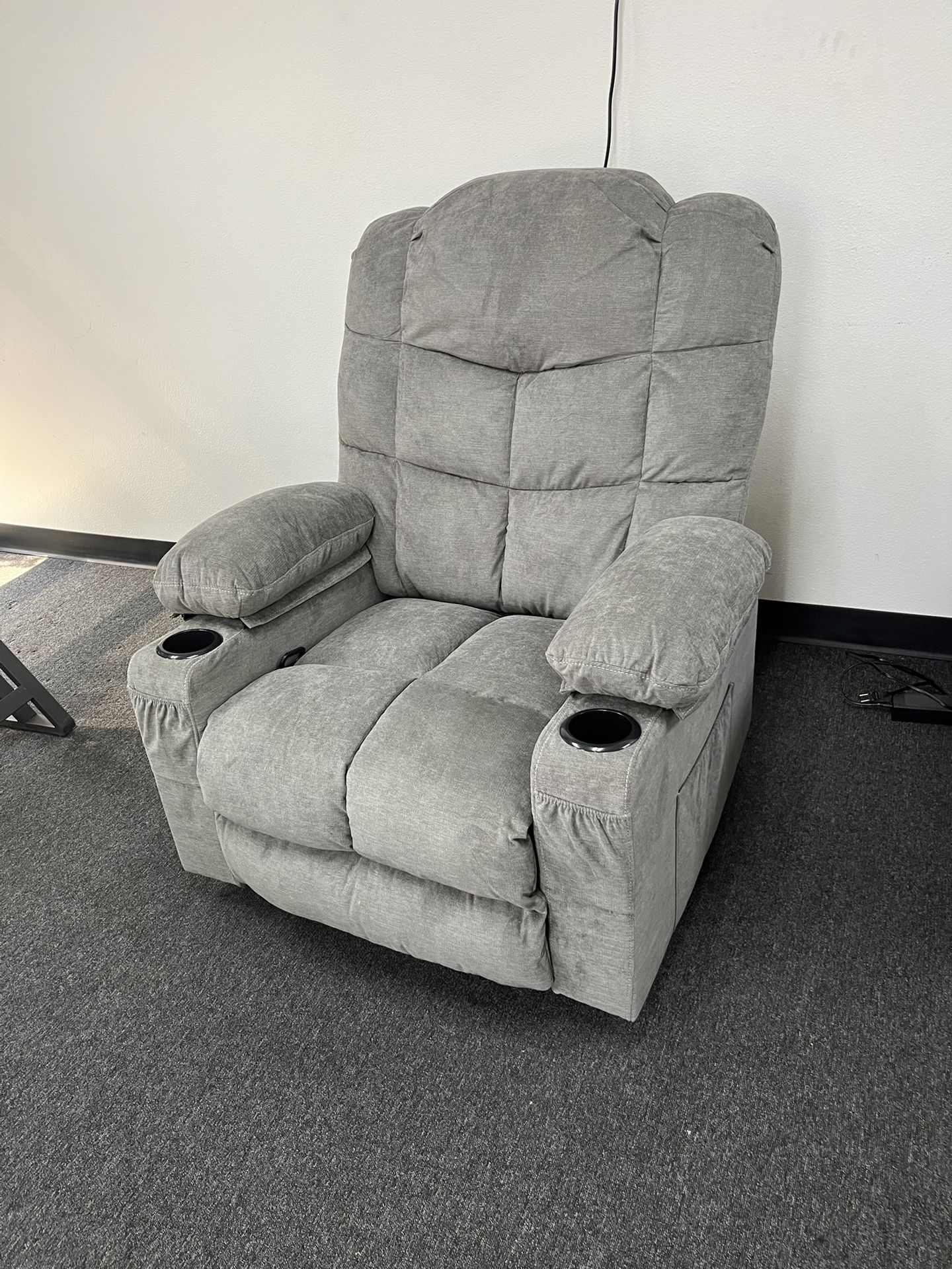 Sofa Recliner Rocking Chair - Fabric Gray