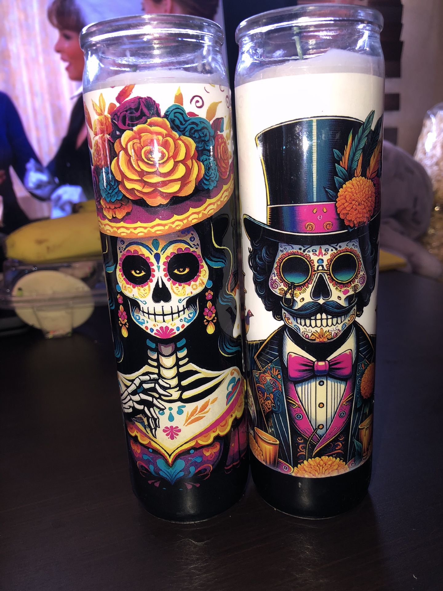 Dia De Los Muertos Candles/day Of The Dead/candles/altar Candles/skull Dia De Los Muertos Candles/day Of The Dead/candles/altar Candles/skull Candles