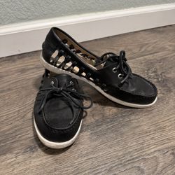 Leather Sperry Top-Sider Shoes – Black – Size 7