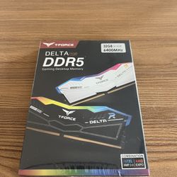 NEW TeamGroup T-Force Delta RGB DDR5 32GB (2x16) 6400MHz - WHITE