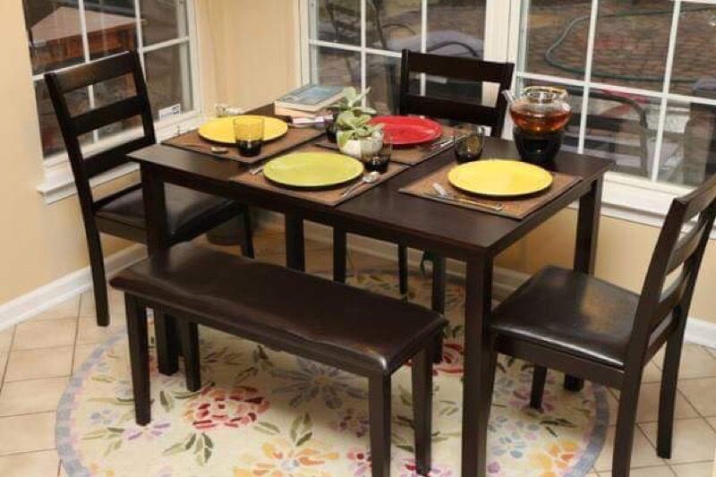 Whole Dining set (table, 3 chairs, bench) FREE DELIVERY