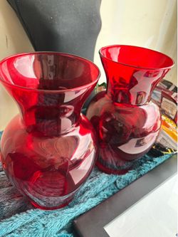 Red vases