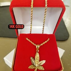 14k Gold Bud Rope Chain