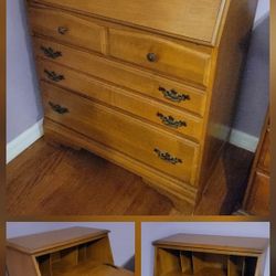 Drop Desk Solid Wood Antique Vintage