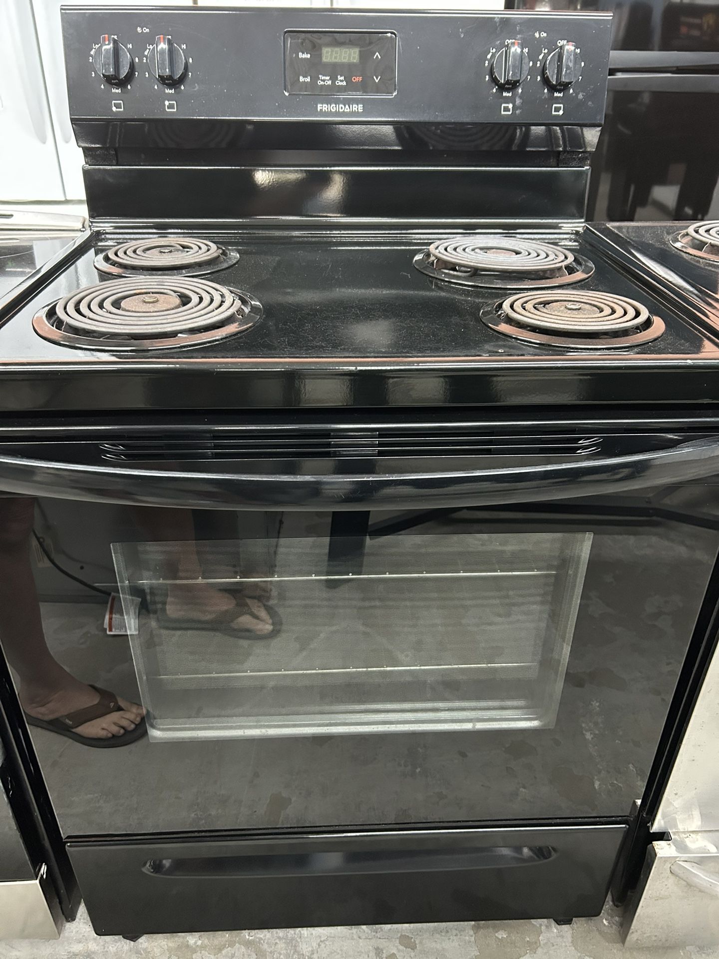 Black Coil Top Stove