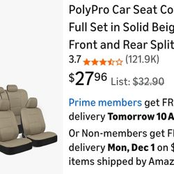 New cloth car seat covers UNIVERSAL FIT 2 front seat and rear Bench 
Brand new
$15 for 1 set
$25 for 2 sets

Cubreasiento para carro medida universal 