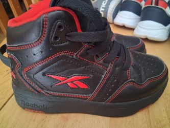 Boys Reebok High-Top Sneakers Black and Red