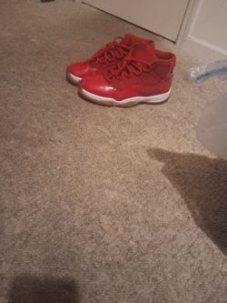 Air Jordan 11 Red High-Top Sneakers