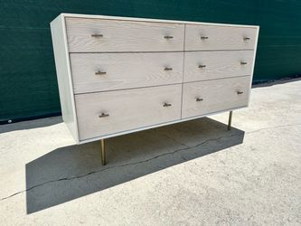 WEST ELM MODERNIST DOUBLE WIDER DRESSER CHEST OF DRAWERS CABINET