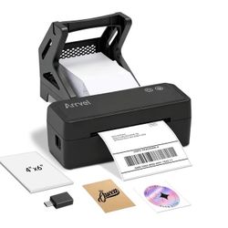Impresora térmica Bluetooth de etiquetas con soporte, impresora inalámbrica de etiquetas de envío de 4 x 6 pulgadas para pequeñas empresas, compatible