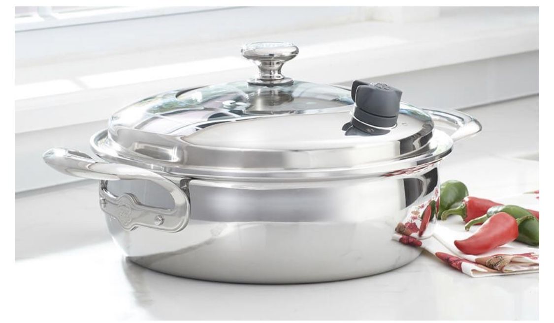 PRINCESS HOUSE VIDA SANA® 5-PLY STAINLESS STEEL COOKWARE 12" Skillet 5559