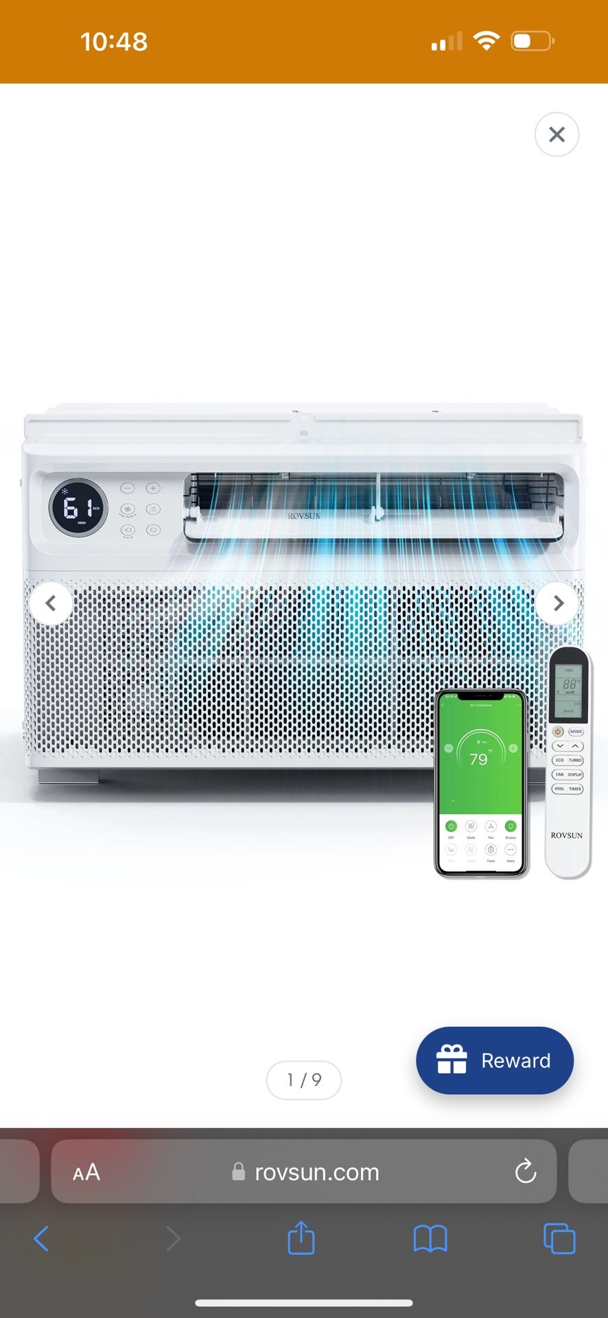 8000BTU Window AC Rovsun