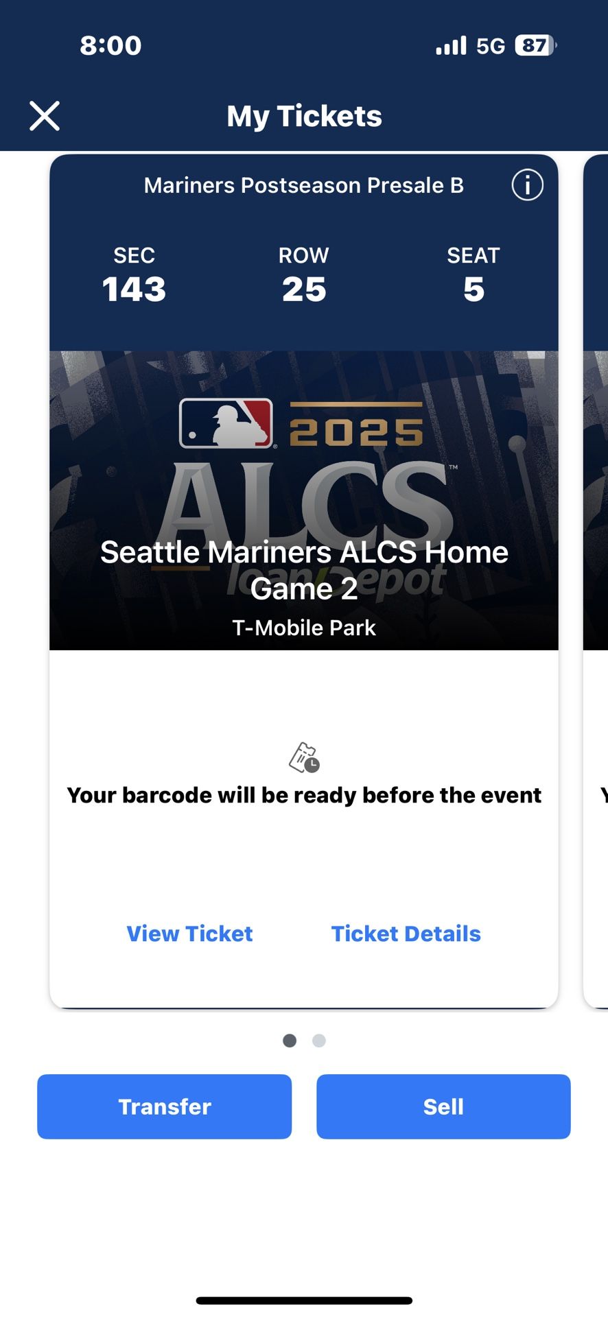 Mariners ALCS tickets!!! 
