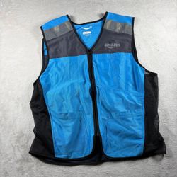 Amazon Men's Size XL Safety Vest Reflective Blue/Black Uniform Employee