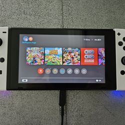 Nintendo Switch Console - Custom White Light-Up Joycons