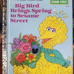 Little Golden Book #108-63 Big Bird Brings Spring To Sesame Street 1993