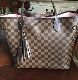 Authentic LOUIS VUITTON Damier Ebene Croisette Chain Wallet Rose Ballerine  Please Check More Pictures Show Shape for Sale in Oak Lawn, IL - OfferUp