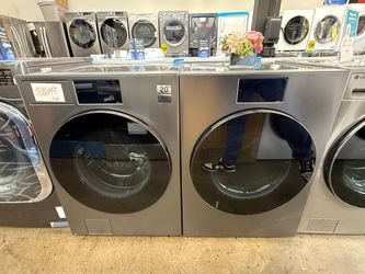 New open box Samsung bespoke Stainless Steel washer and gas dryer set