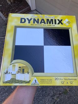 Dynamix Peel & Stick Vinyl Floor Tile – 100 Sq Ft – $60 OBO