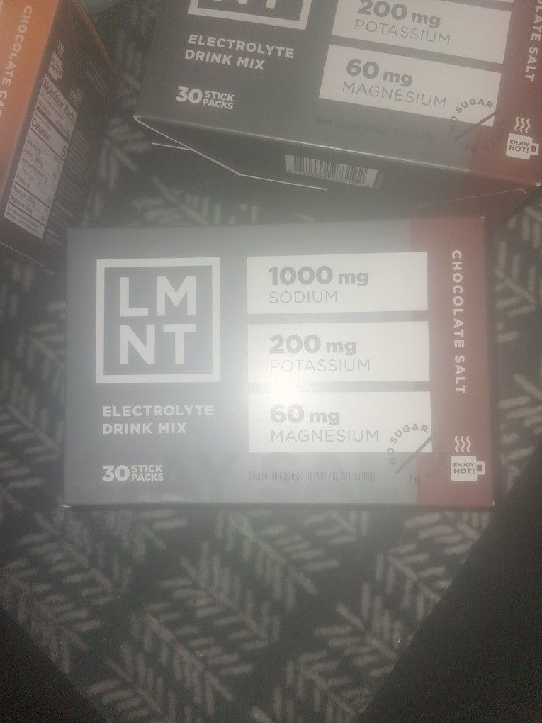 an LMNT Electrolyte Drink Mix, an LMNT Electrolyte Drink Mix,