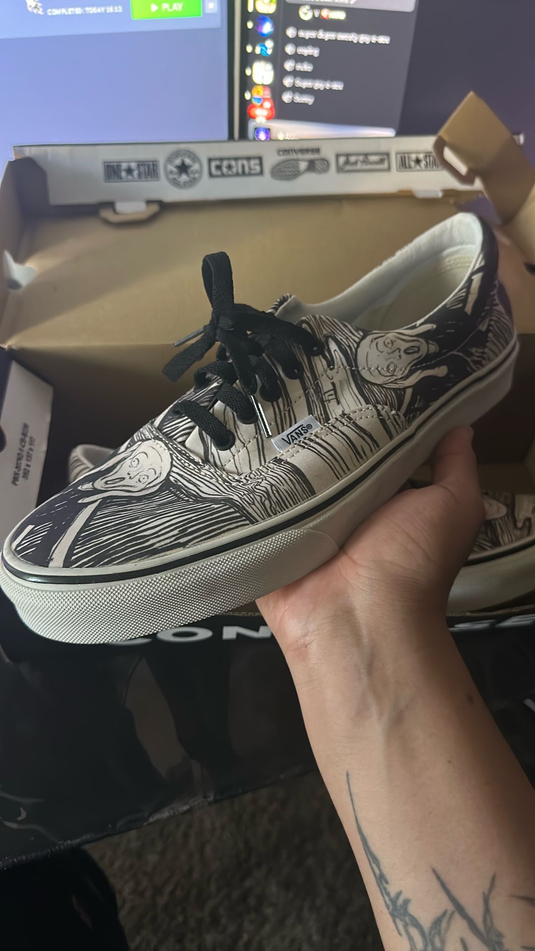 Vans Shoes, Black And White, Size 11