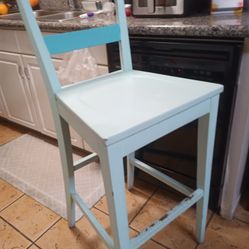 SET OF 4 CHAIRS HIGH CHAIRS WOODEN 