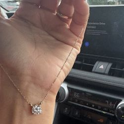 14k New 2ct Lab Grown Diamond Necklace 