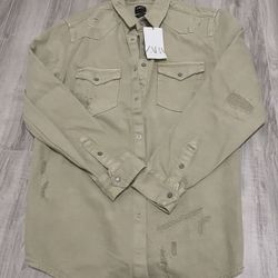 New Zara Shirt Jacket Men L Size (Relaxed Fit)