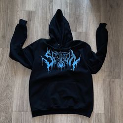 Section 8 puff print black Large Hoodie 