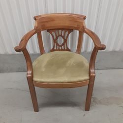 Vintage  Upholstered  Captain's  Chair