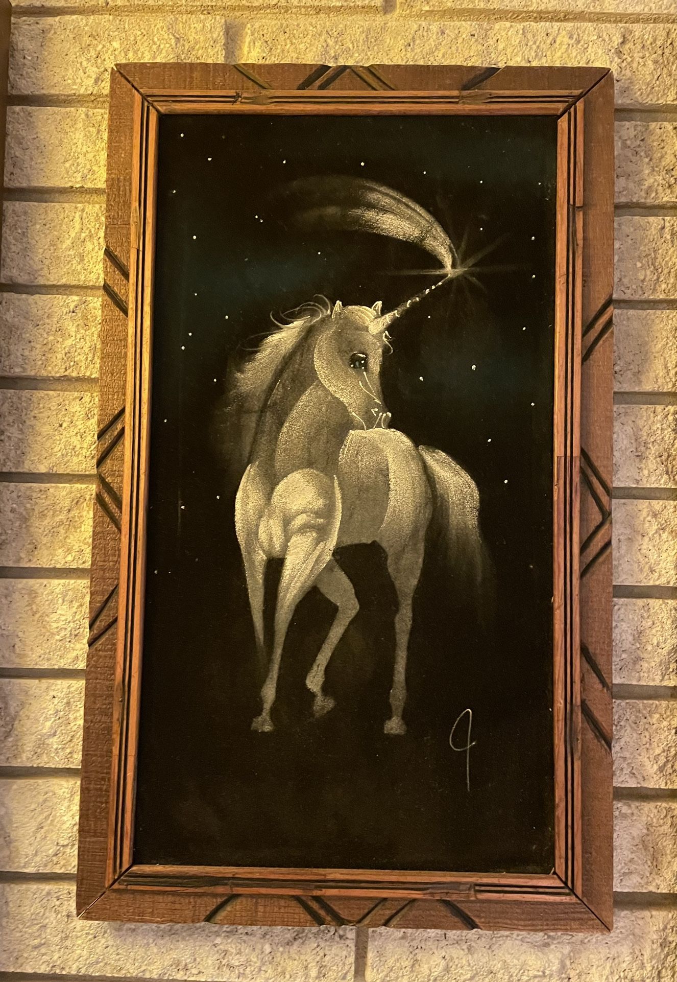 Unicorn Velvet Painting