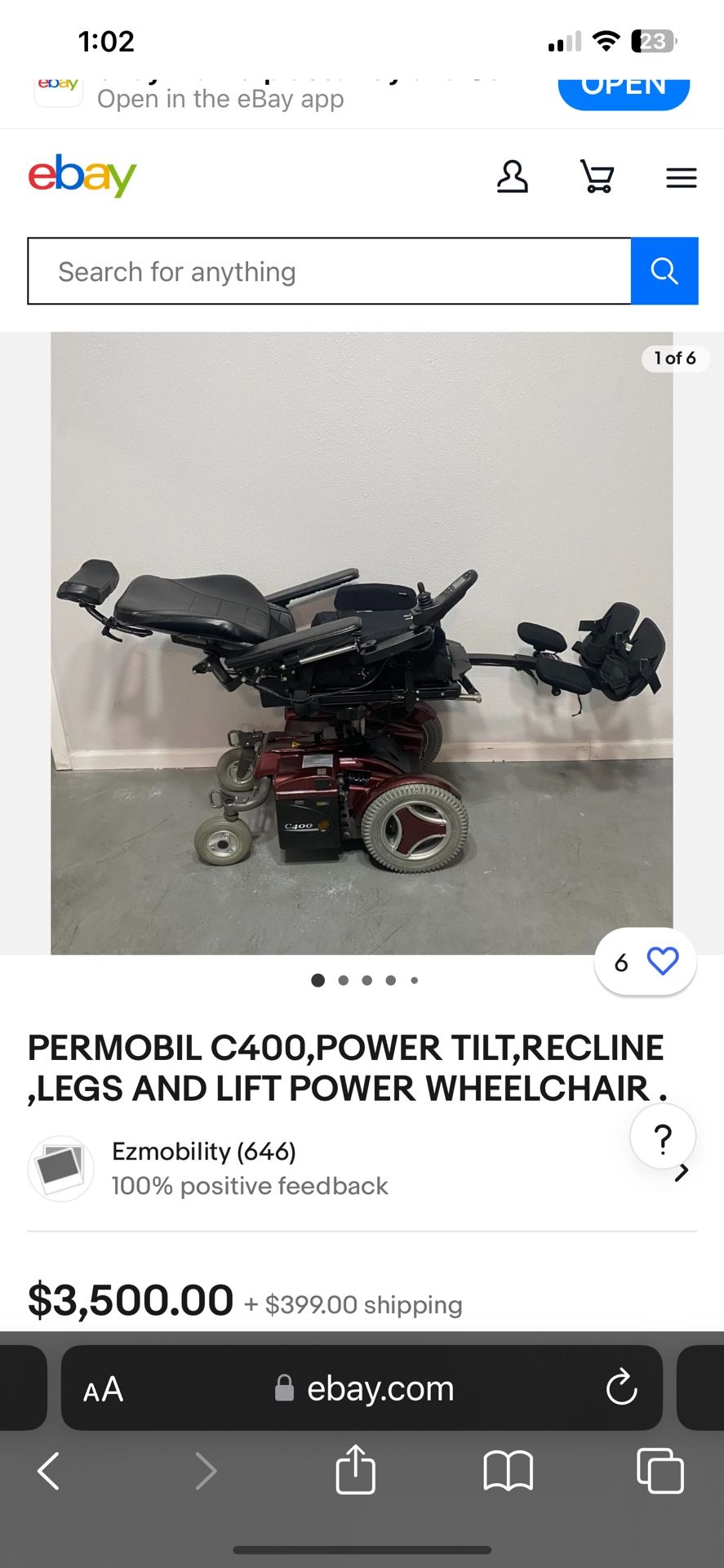 Electric Power Chair Wheelchair 