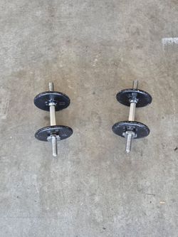 Adjustable dumbells with weights