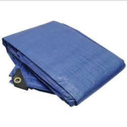 Blue Polyethylene Tarp: Durable 5-mil Standard 20'×30'