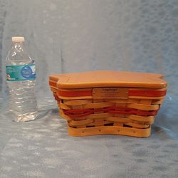 Longaberger Christmas Shining Star basket 2001 has lid 2 liners