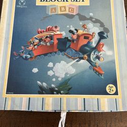 Vintage Wooden Disney Block Set 