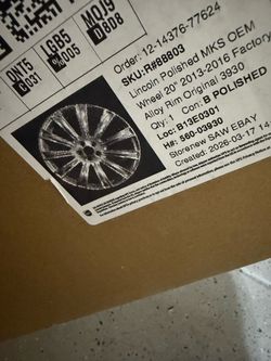 Lincoln MKS OEM 20" Polished Alloy Wheel 2013-2016