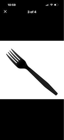 Forks, spoons, knife, black color