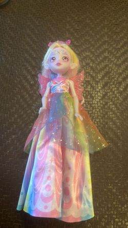 Magic Mixies Pixie Supremes Aria Rainbow Dress 10" Pink Doll Only Loose
