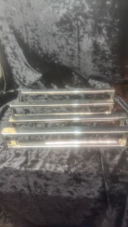 Chrome bathroom towel holders
