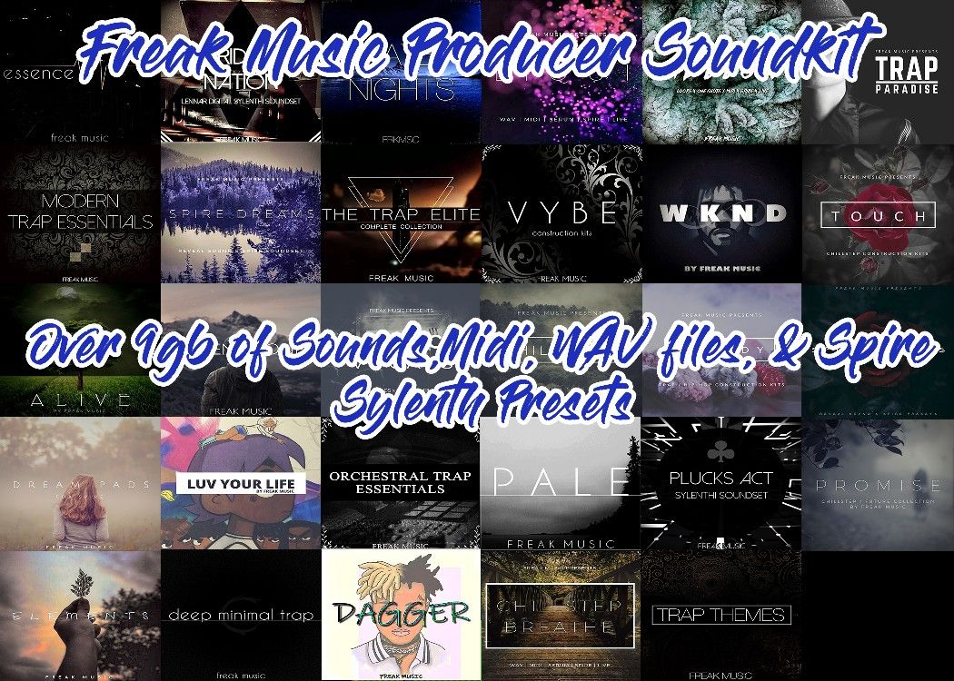 Freak Music Producer Soundpacks for Windows or Mac 29GB of sounds!!! TRADED ARE WELCOMED