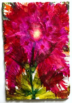 Slate original painting artwork alcohol ink ready to mount home decor