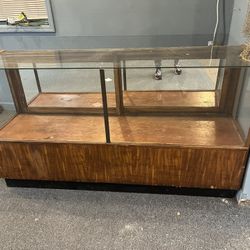 Antique Wood And Glass Display case