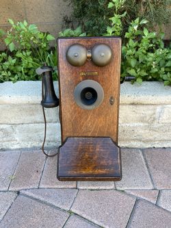 Antique Western Electric Model 317 Oak Wall Telephone #2