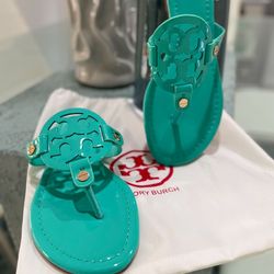 Tory Burch Teal Patent Leather