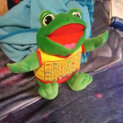 1998 LeapFrog Interactive Alphabet Frog plush 