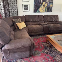 Beautiful Suede Look Microfiber sectional. 