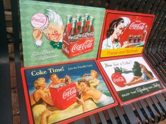 Coca-Cola Metal Signs.