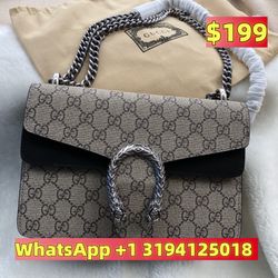 Gucci Dionysus GG Shoulder Bag Small Beige Ebony Canvas