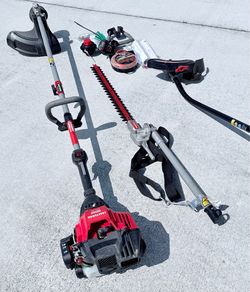 Craftsman WS2200 25cc Gas Trimmer + Edger & Hedge Trimmer Attachments - $160